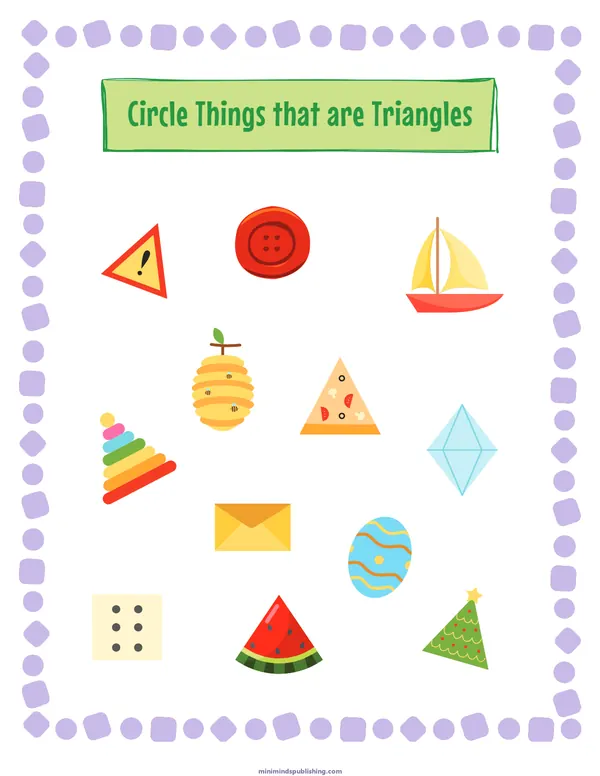Circle the Shape 6 — free printable circle the shape activity sheet for ages 3-6