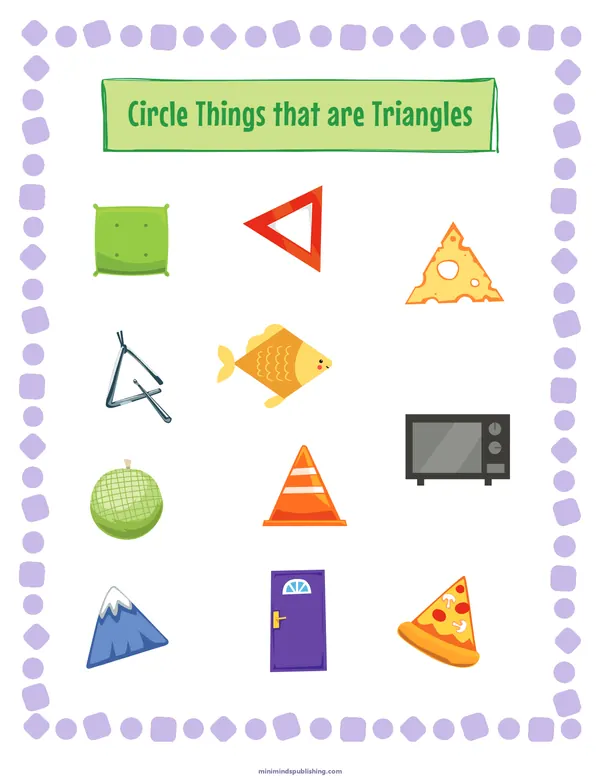 Circle the Shape 8 — free printable circle the shape activity sheet for ages 3-6