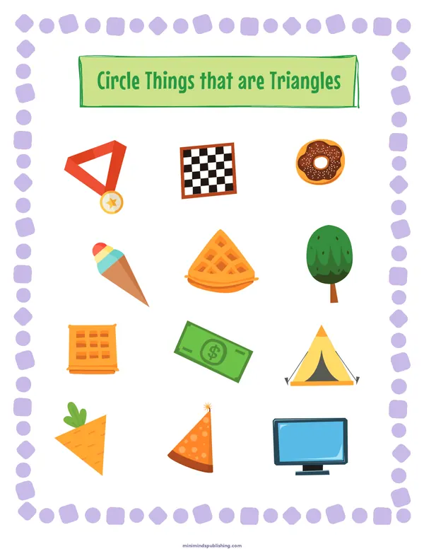 Circle the Shape 9 — free printable circle the shape activity sheet for ages 3-6