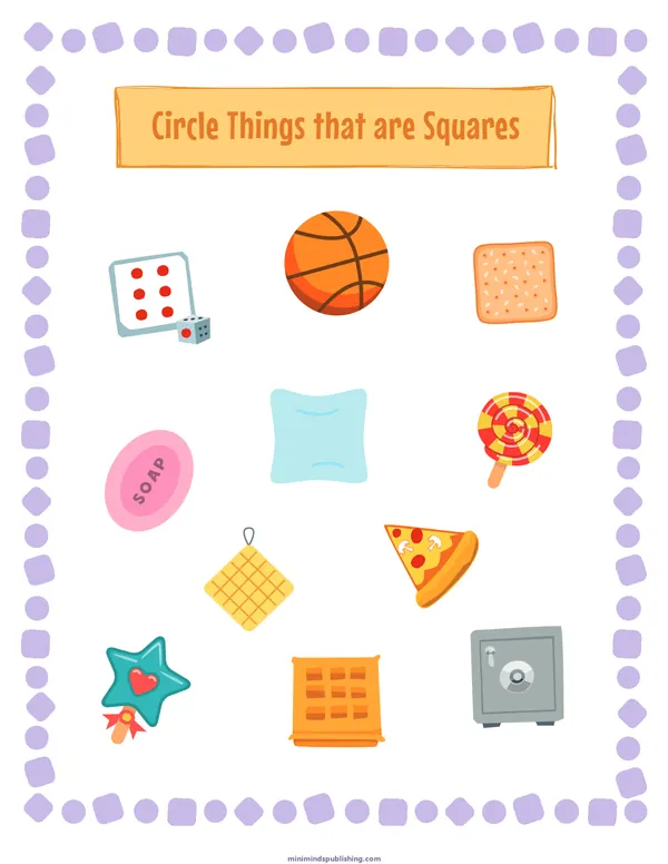 Circle the Shape 14 — free printable circle the shape activity sheet for ages 3-6