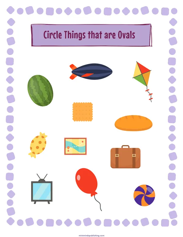 Circle the Shape 25 — free printable circle the shape activity sheet for ages 3-6