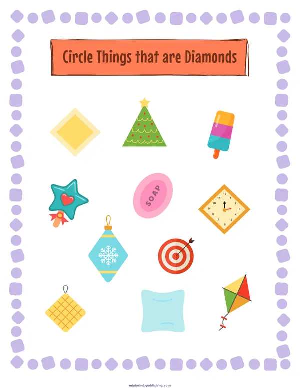 Circle the Shape 26 — free printable circle the shape activity sheet for ages 3-6