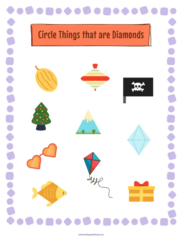 Circle the Shape 27 — free printable circle the shape activity sheet for ages 3-6