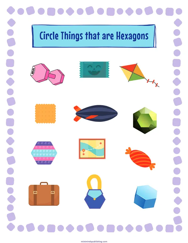 Circle the Shape 35 — free printable circle the shape activity sheet for ages 3-6