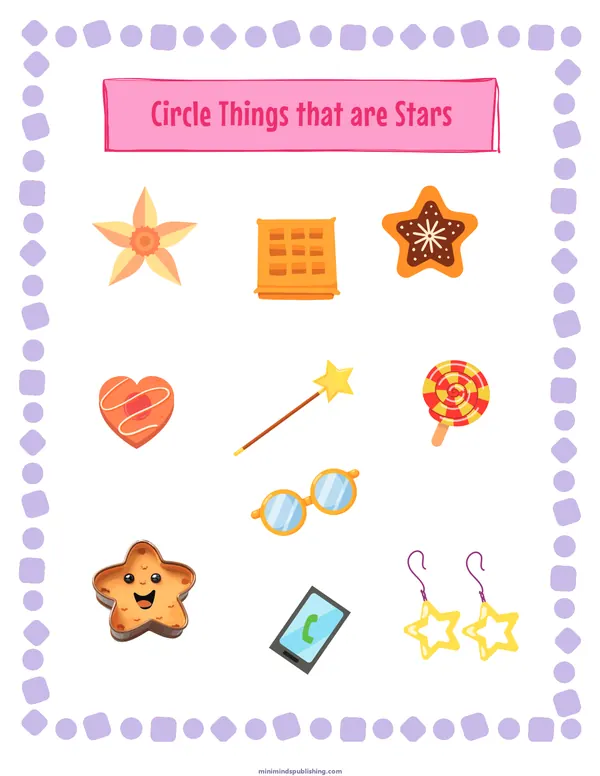 Circle the Shape 39 — free printable circle the shape activity sheet for ages 3-6
