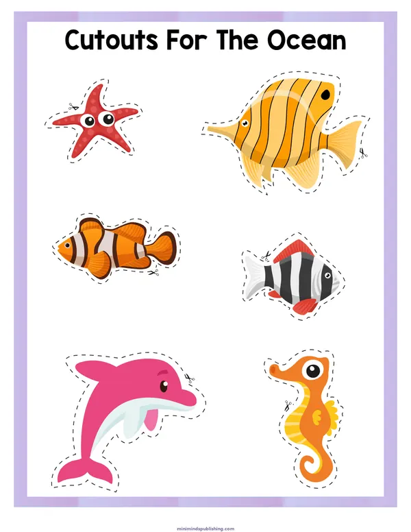 Cut and Paste 2 — free printable cut and paste activity sheet for ages 3-6