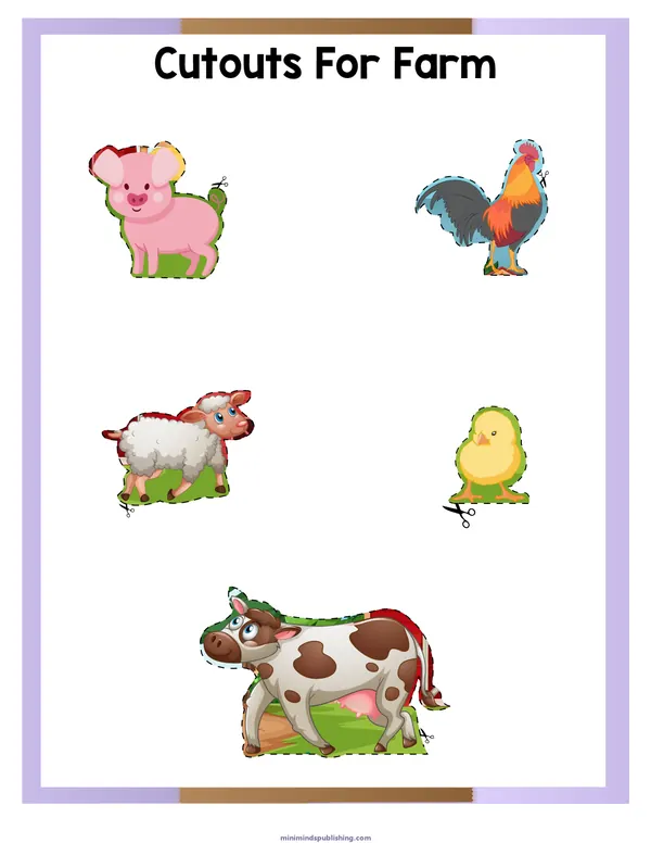 Cut and Paste 4 — free printable cut and paste activity sheet for ages 3-6