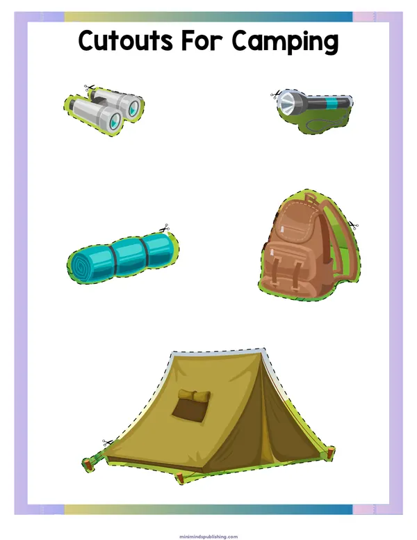 Cut and Paste 10 — free printable cut and paste activity sheet for ages 3-6