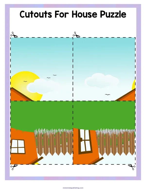 Cut and Paste 22 — free printable cut and paste activity sheet for ages 3-6