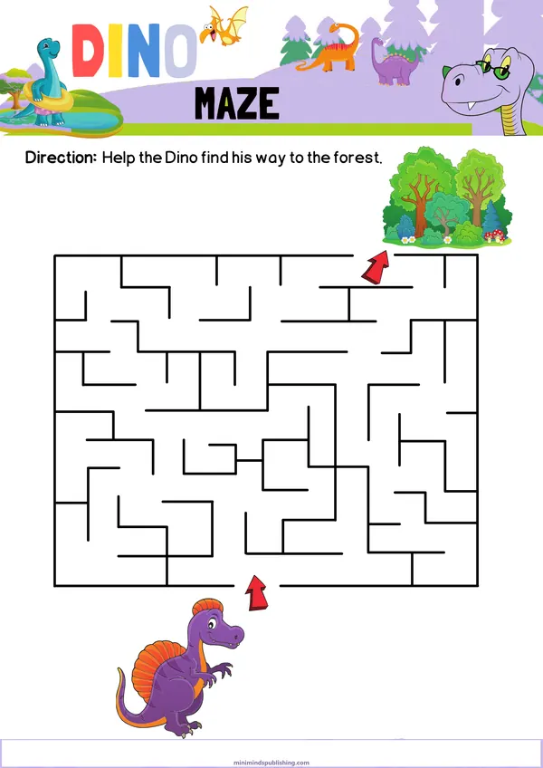 Dinosaur Activities 23 — free printable dinosaur activities activity sheet for ages 4-7