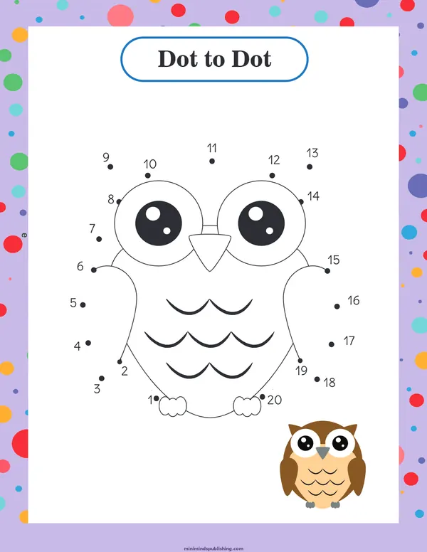 Dot to Dot 1 — free printable dot to dot activity sheet for ages 3-6
