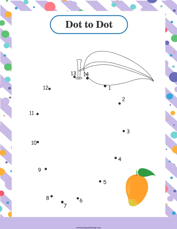 Dot to Dot 4 — free printable dot to dot activity sheet for ages 3-6