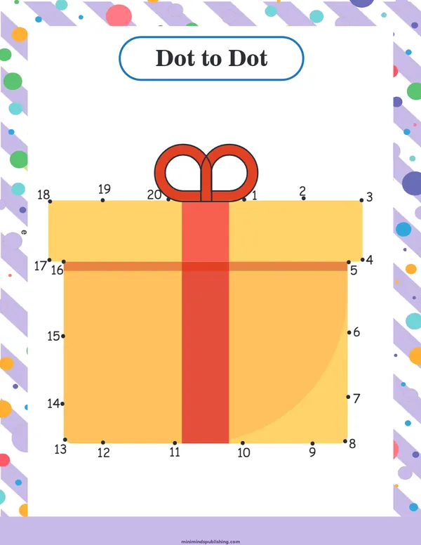 Dot to Dot 5 — free printable dot to dot activity sheet for ages 3-6