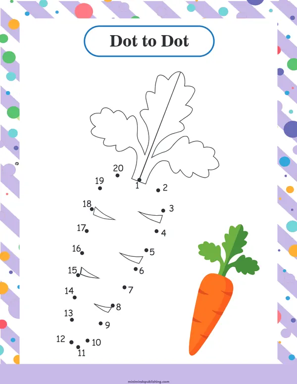 Dot to Dot 6 — free printable dot to dot activity sheet for ages 3-6