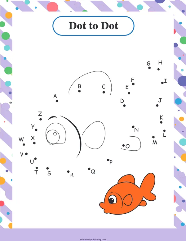 Dot to Dot 7 — free printable dot to dot activity sheet for ages 3-6