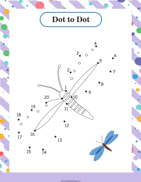 Dot to Dot 10 — free printable dot to dot activity sheet for ages 3-6