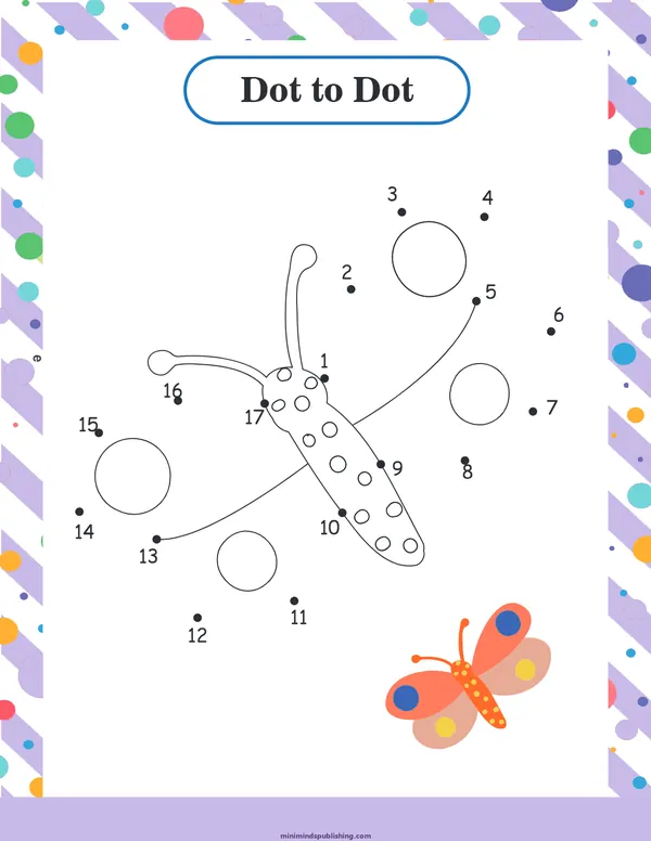 Dot to Dot 19 — free printable dot to dot activity sheet for ages 3-6