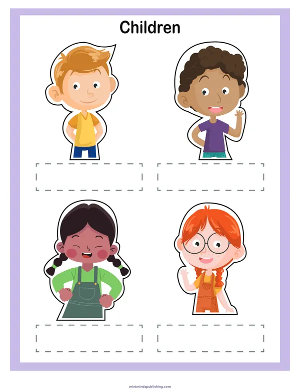 Finger Puppets 12 — free printable finger puppets activity sheet for ages 3-7