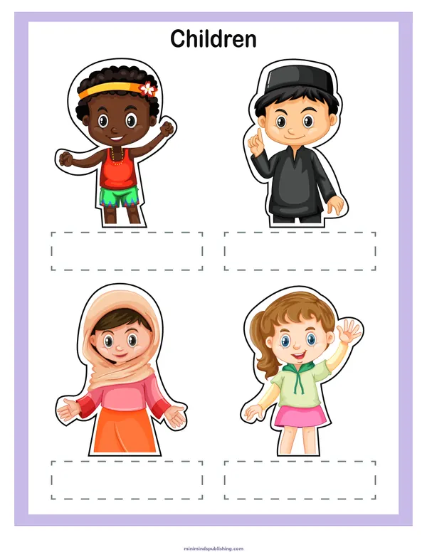 Finger Puppets 13 — free printable finger puppets activity sheet for ages 3-7