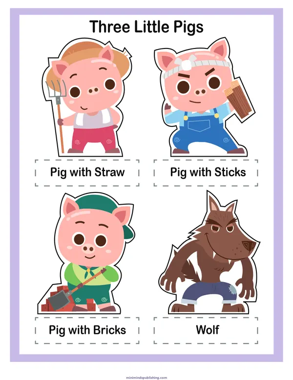 Finger Puppets 19 — free printable finger puppets activity sheet for ages 3-7