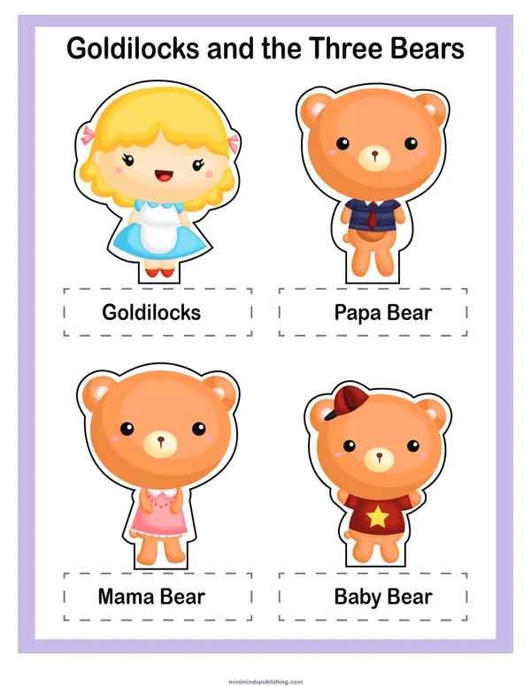 Finger Puppets 20 — free printable finger puppets activity sheet for ages 3-7