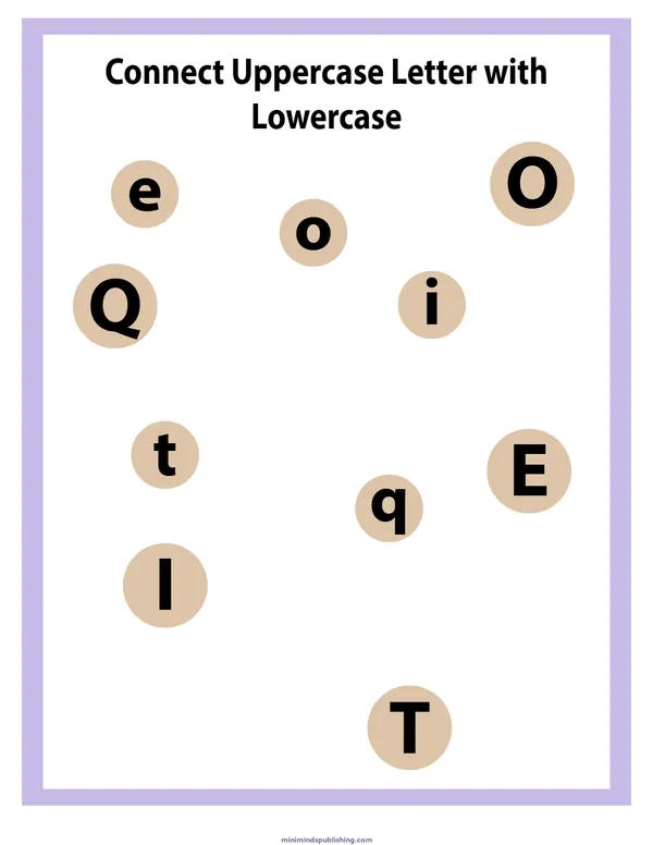 Match Letters 30 — free printable match letters activity sheet for ages 5-7