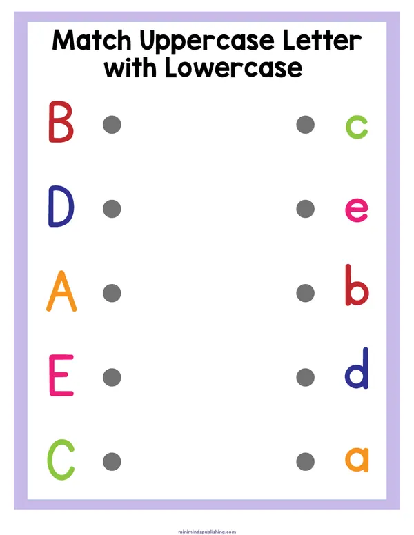 Matching Worksheets 2 — free printable matching worksheets activity sheet for ages 5-6