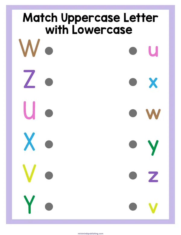 Matching Worksheets 6 — free printable matching worksheets activity sheet for ages 5-6