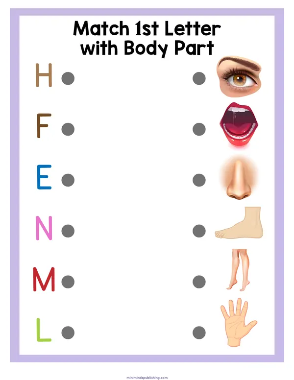 Matching Worksheets 11 — free printable matching worksheets activity sheet for ages 5-6