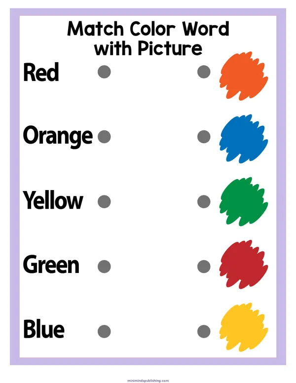 Matching Worksheets 20 — free printable matching worksheets activity sheet for ages 5-6