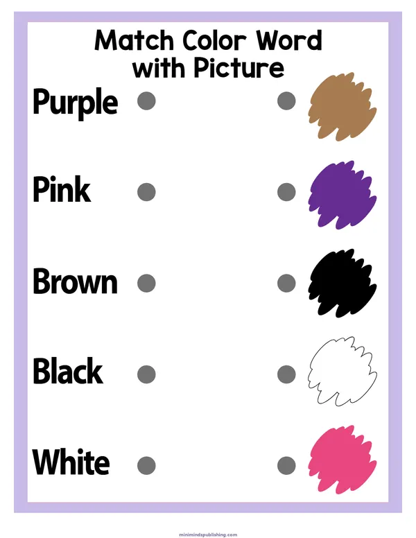 Matching Worksheets 21 — free printable matching worksheets activity sheet for ages 5-6