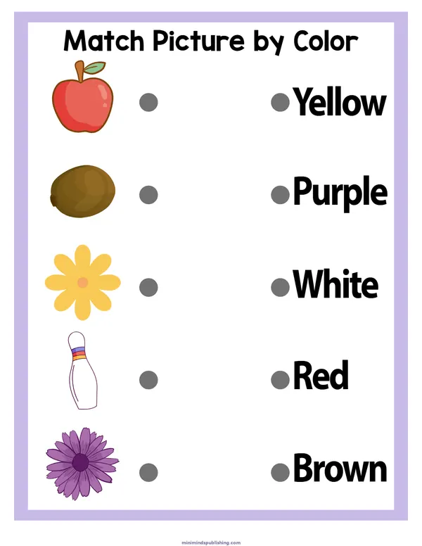 Matching Worksheets 23 — free printable matching worksheets activity sheet for ages 5-6