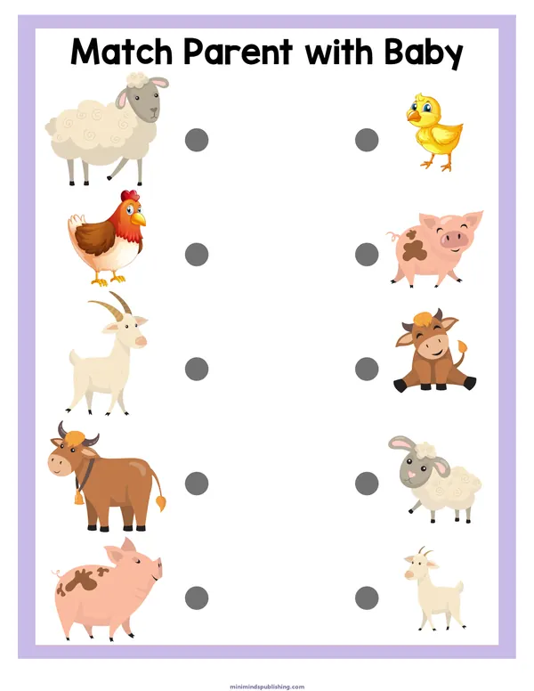 Matching Worksheets 30 — free printable matching worksheets activity sheet for ages 5-6