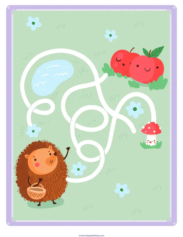 Mazes 1 — free printable mazes activity sheet for ages 3-6