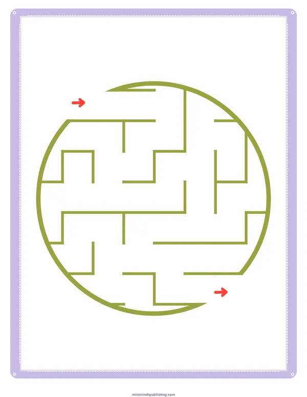 Mazes 12 — free printable mazes activity sheet for ages 3-6