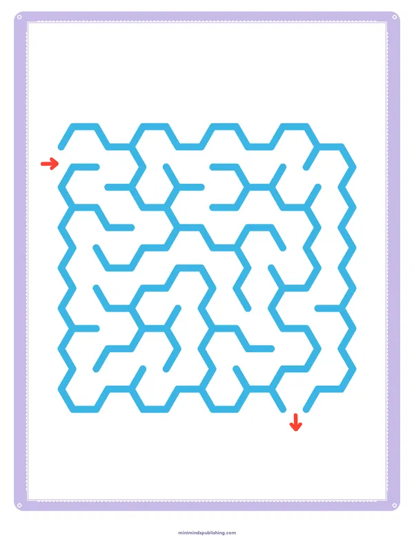 Mazes 17 — free printable mazes activity sheet for ages 3-6
