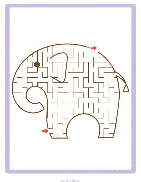 Mazes 20 — free printable mazes activity sheet for ages 3-6