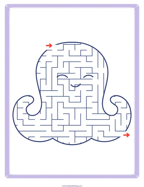 Mazes 22 — free printable mazes activity sheet for ages 3-6