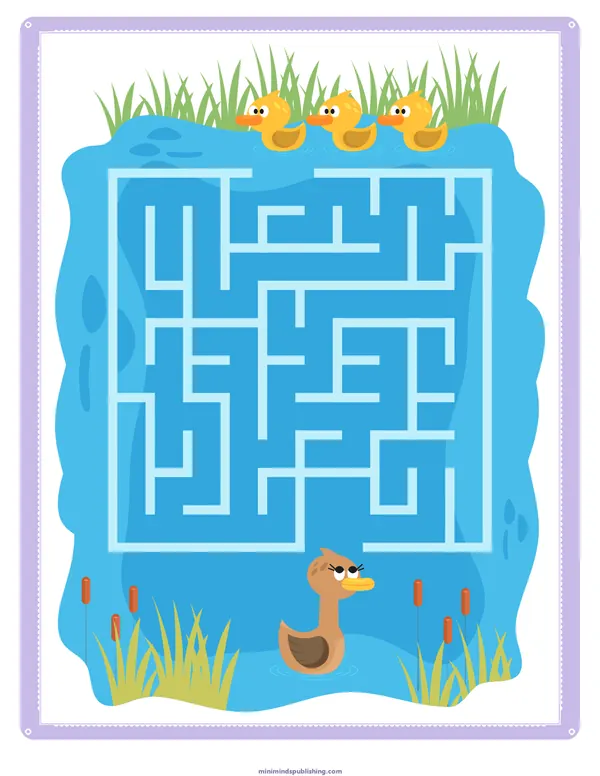 Mazes 27 — free printable mazes activity sheet for ages 3-6