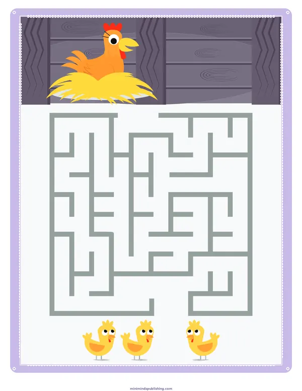 Mazes 29 — free printable mazes activity sheet for ages 3-6