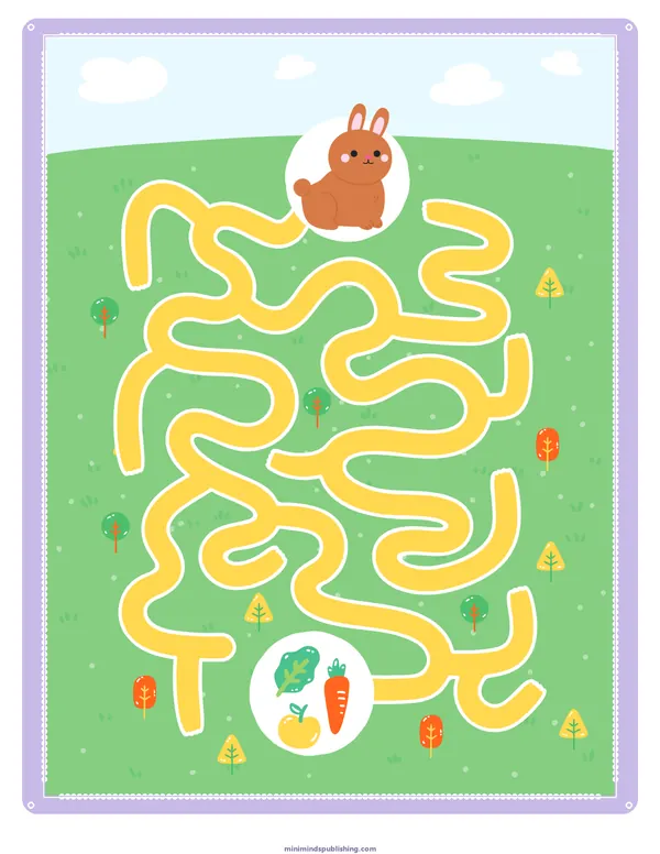 Mazes 38 — free printable mazes activity sheet for ages 3-6