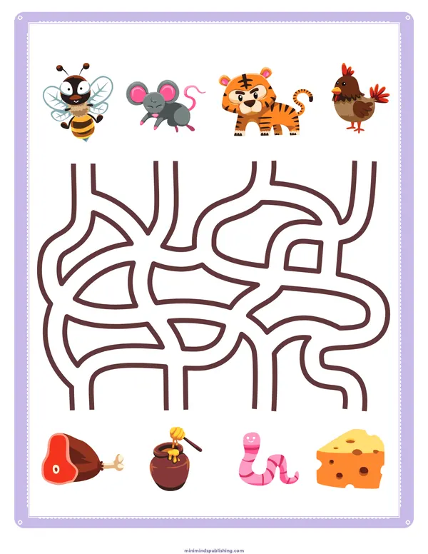 Mazes 46 — free printable mazes activity sheet for ages 3-6