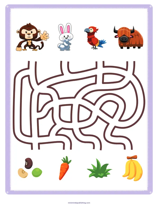 Mazes 48 — free printable mazes activity sheet for ages 3-6