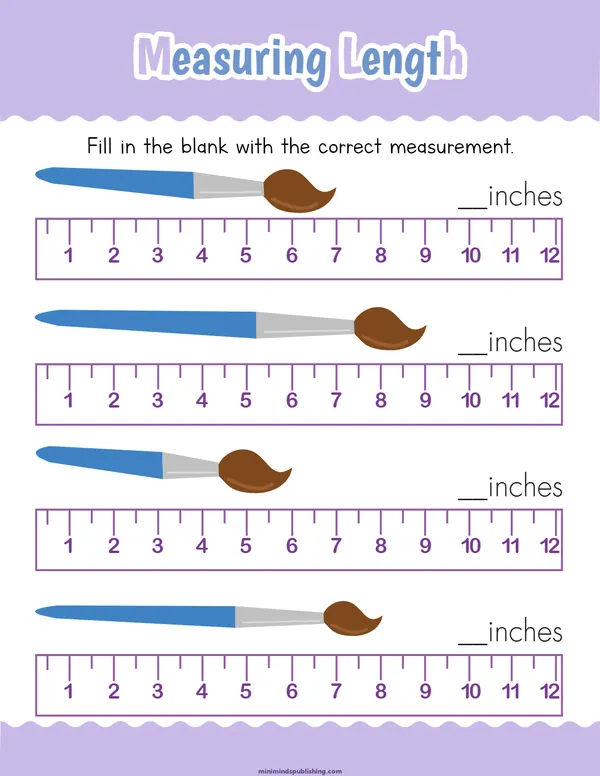 Measuring Things 2 — free printable measuring things activity sheet for ages 4-7