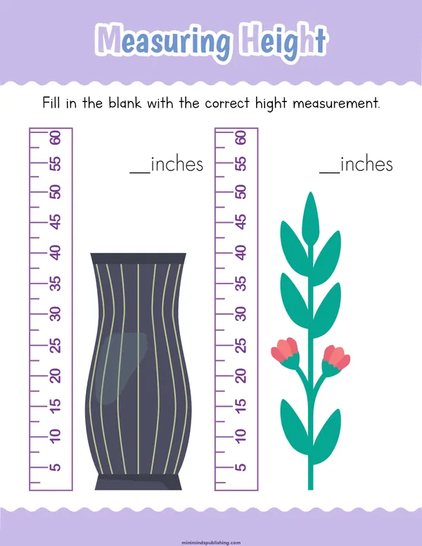 Measuring Things 7 — free printable measuring things activity sheet for ages 4-7
