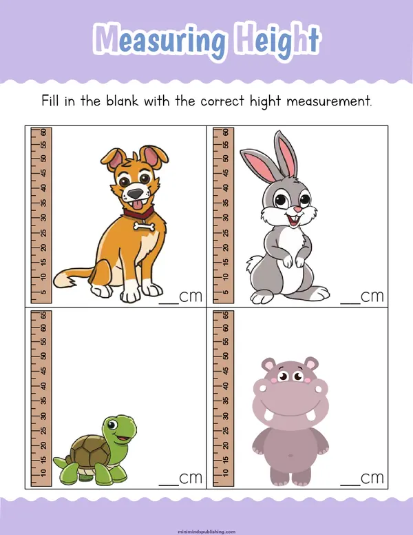 Measuring Things 8 — free printable measuring things activity sheet for ages 4-7