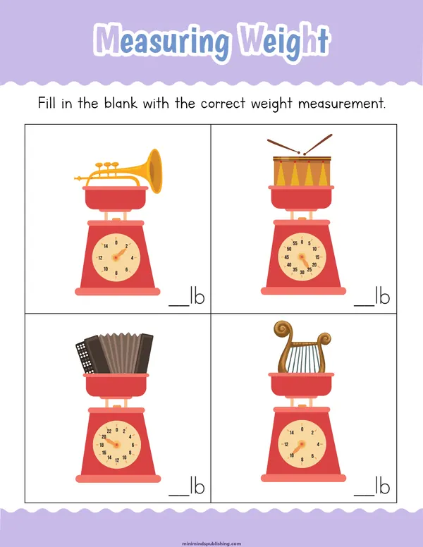 Measuring Things 14 — free printable measuring things activity sheet for ages 4-7