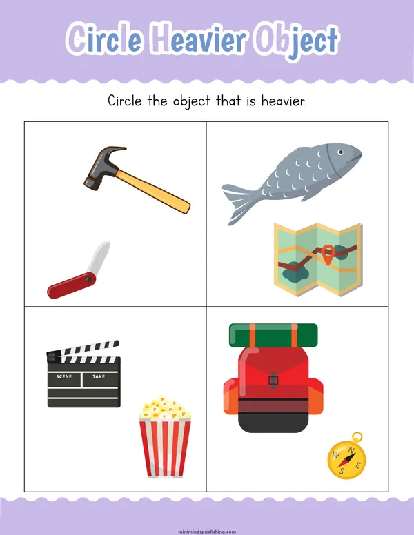 Measuring Things 22 — free printable measuring things activity sheet for ages 4-7