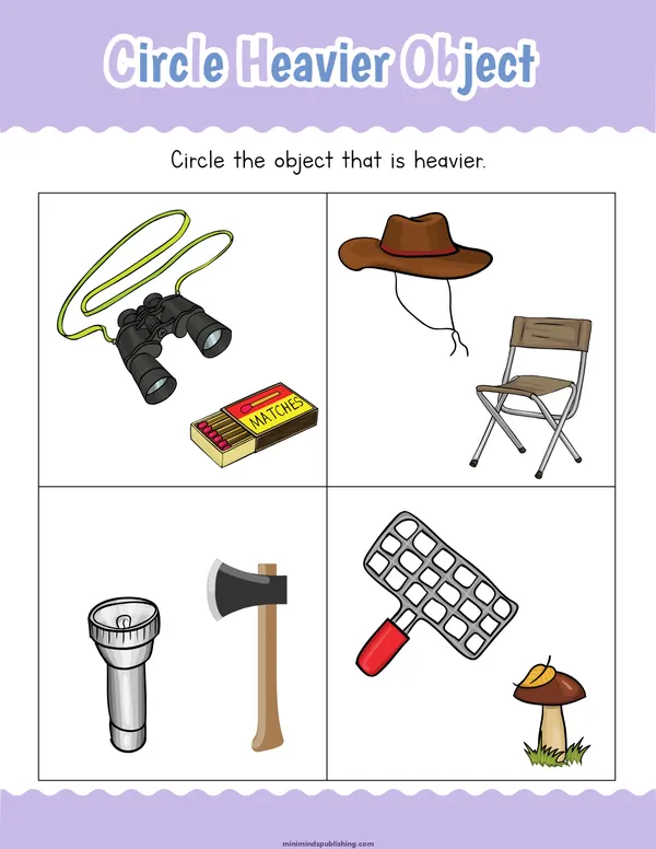Measuring Things 23 — free printable measuring things activity sheet for ages 4-7