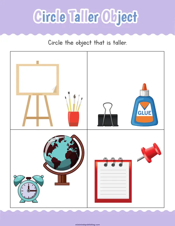 Measuring Things 30 — free printable measuring things activity sheet for ages 4-7